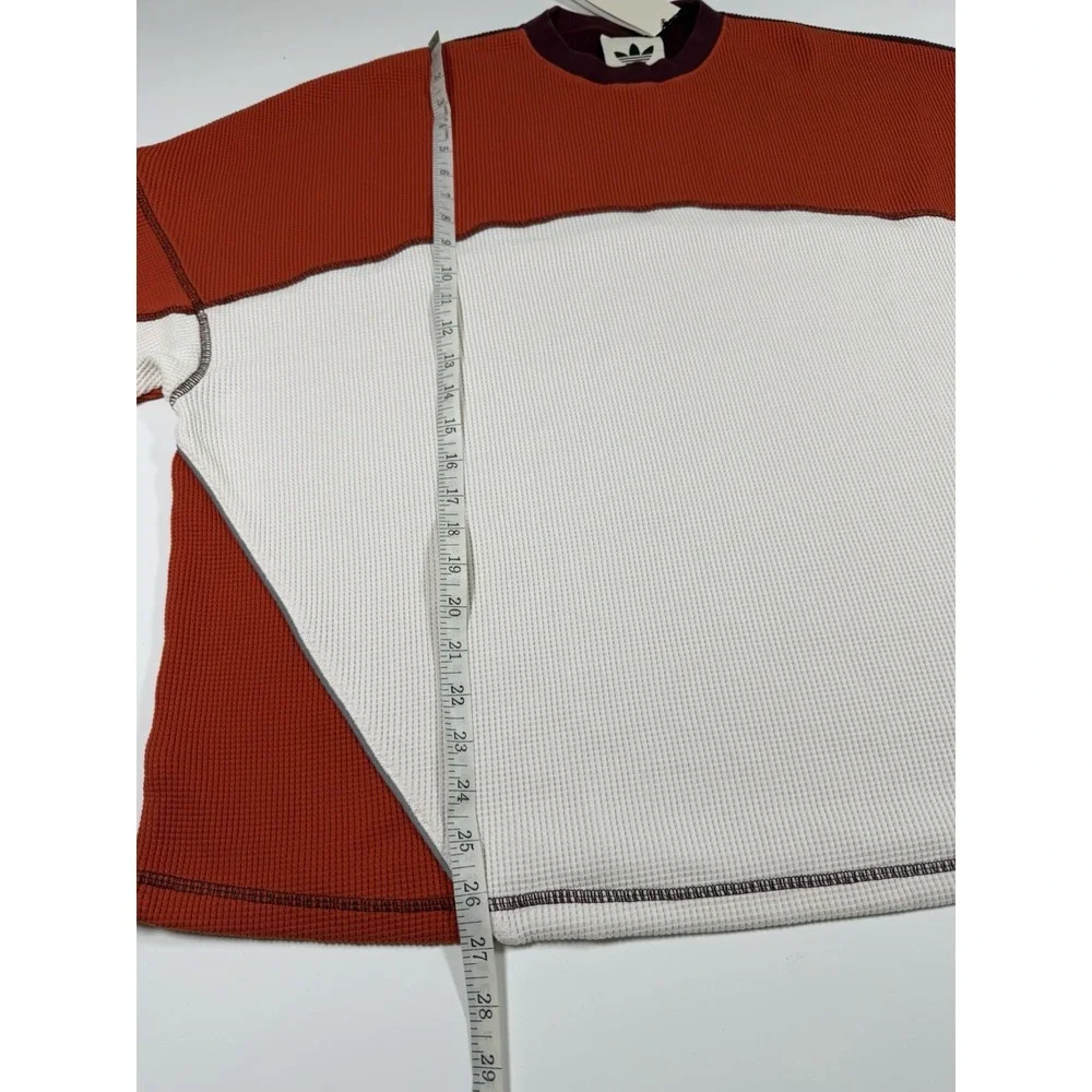adidas LS Sports Tee Adidas OG LA Orange Waffle Knit JX6138 Men's Size Medium